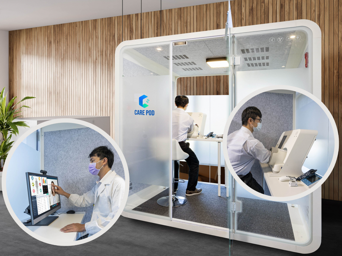 达擎于医疗科技展中展出＂远距诊疗舱＂，以因应医疗数字化及社会高龄化趋势下、复诊及慢性病患等族群对于远距看诊需求逐渐升高所推出的创新整合方案。多功能合一、高隐私性的远距诊疗舱可根据病患端与医师端的不同需求，提供弹性化及客制化功能，节省医生和病患的精力及时间