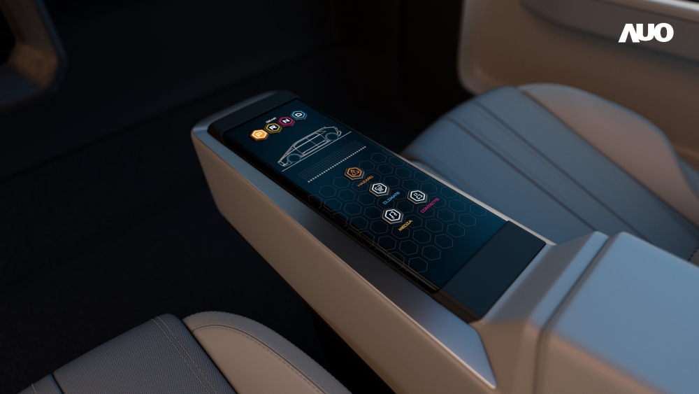 8868体育以人性化设计打造多变形态中控显示(Morphing Center Control)，不使用时仅平面显示信息，进行操作时，显示器则会动态隆起，转变成3D实体按钮，并有触觉回馈，展示人机互动新体验